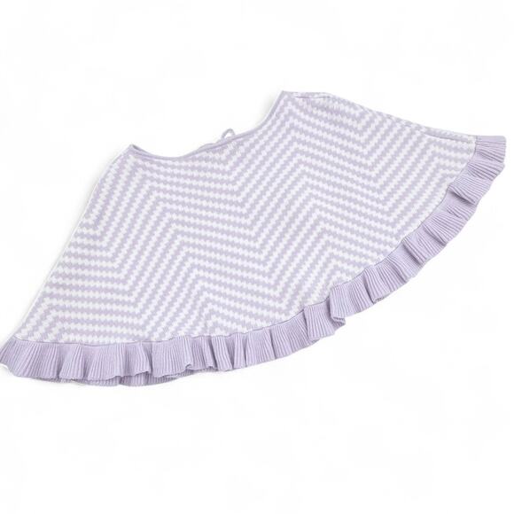 Helena Neiman Marcus Girls Knit Cape Poncho M Chevron Ruffle Princesscore Purple - Picture 8 of 11